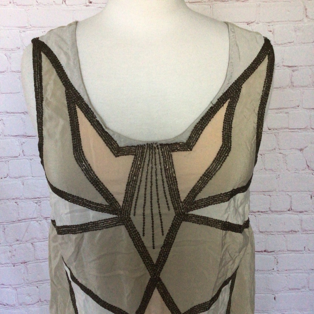 Kimchi Blue Geometric Beaded Sleeveless Dress - Size Medium - Picture 2 of 9